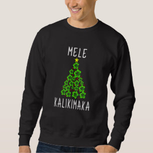 Hawaiian Julgran Mele Kalikimaka Hawaii Tro Lång Ärmad Tröja