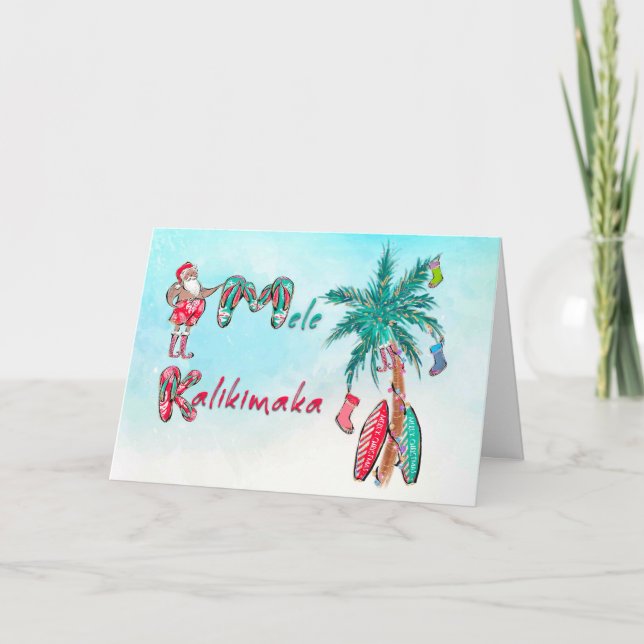 Hawaiian julkort tack kort (Framsida)