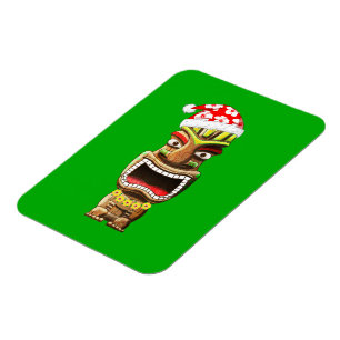 Hawaiian jultomten Tiki Magnet