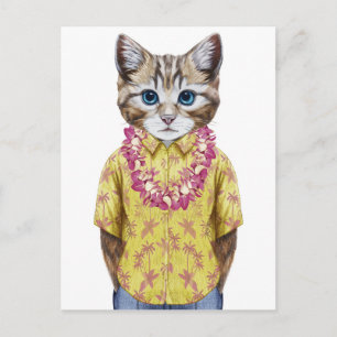 Hawaiian Kattunge Vykort