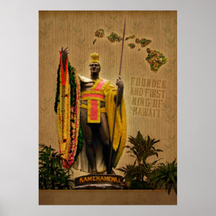 Hawaiian Kung Kamehameha I. Poster