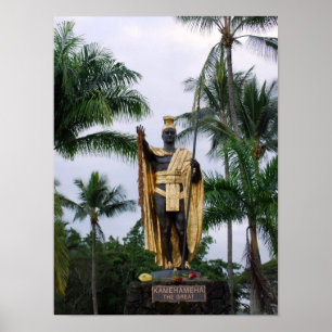 Hawaiian Kung Kamehameha Statue Poster