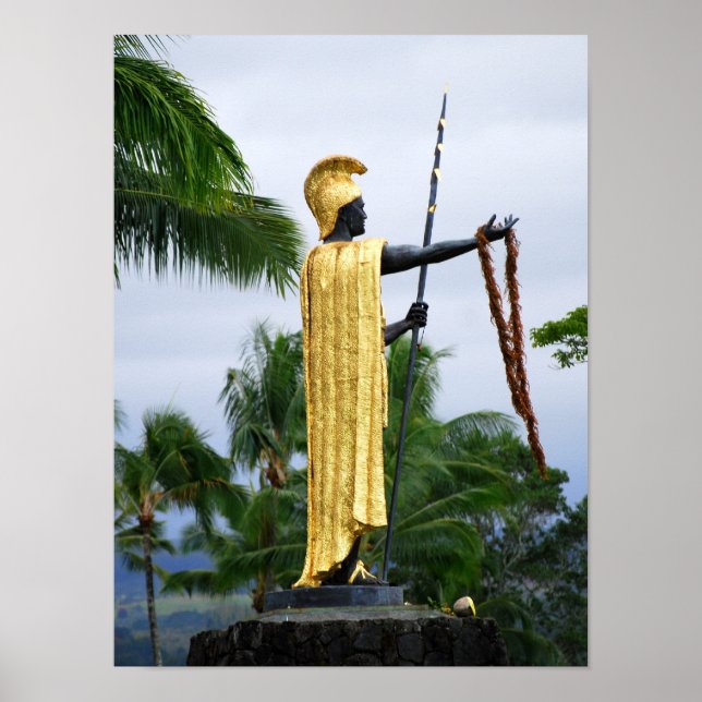 Hawaiian Kung Kamehameha Statue, Side View Poster (Framsidan)