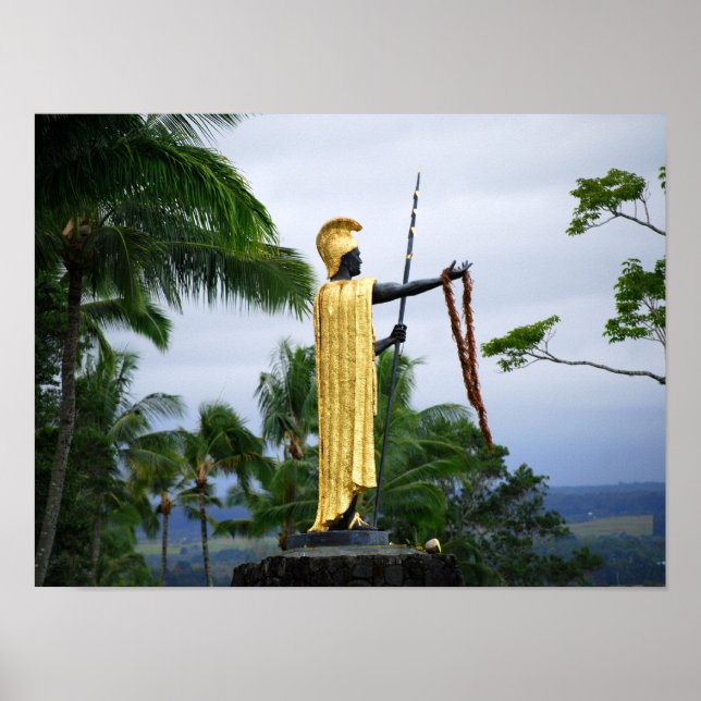 Hawaiian Kung Kamehameha Statue, Side View Poster (Framsidan)