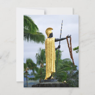 Hawaiian Kung Kamehameha Statue, Side View Vykort