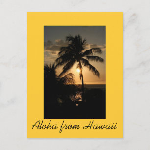 Hawaiian Kusten vid Sunset Vykort