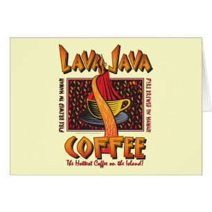 Hawaiian Lava Java Coffee Hälsningskort