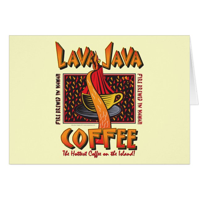 Hawaiian Lava Java Coffee Hälsningskort (Framsidan Horizontal)