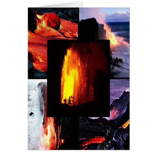 Hawaiian Lava vulcano Hälsningskort (Framsidan)
