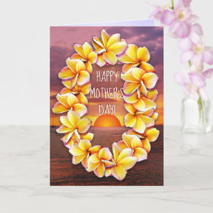 Hawaiian Lei med anpassade Mors dag Kort