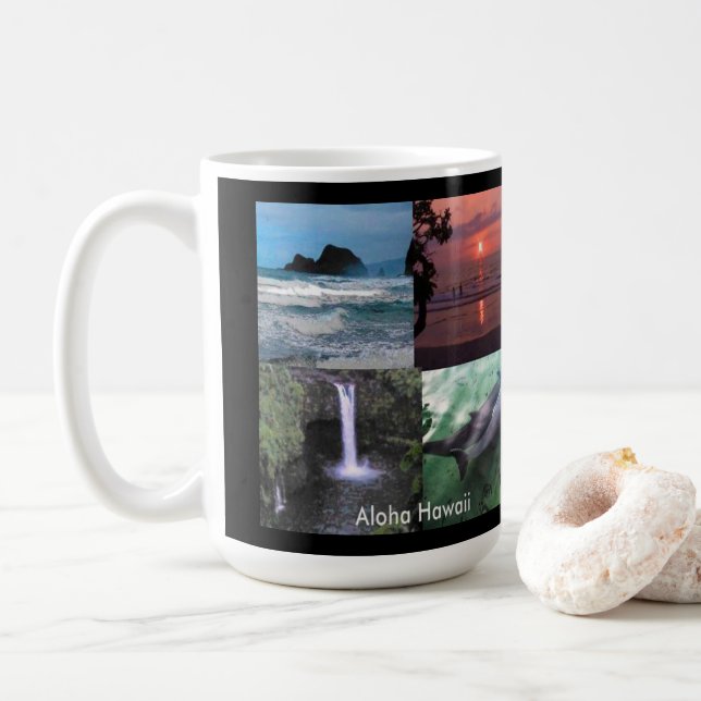 Hawaiian Ligcape Four Photo Aloha Hawaii Kaffemugg (Med munk)