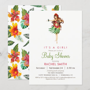Hawaiian Luau Baby Shower-inbjudan Inbjudningar