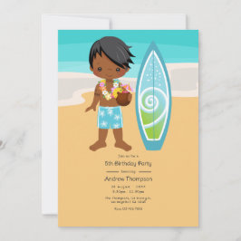 Hawaiian Luau Boy Födelsedagsfest Inbjudningar