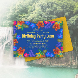 Hawaiian Luau Födelsedagsfest Inbjudningar