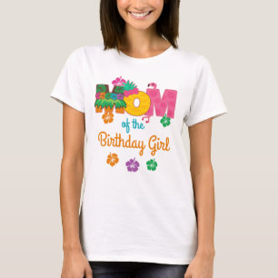 Hawaiian Luau Mamma i Birthday Girl Summer T Shirt