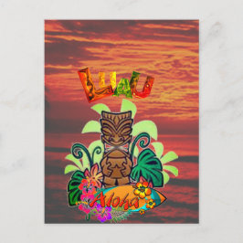 Hawaiian Luau Meddelande Vykort