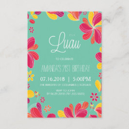 Hawaiian Luau Party - Tropical Inbjudan (litet)