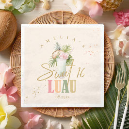 Hawaiian Luau Sweet sixteen ID1092 Pappersservett