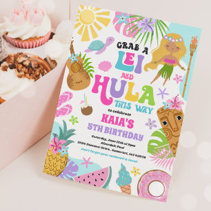 Hawaiian Luau Tropical Summer Bassäng Födelsedagsf Inbjudningar