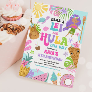 Hawaiian Luau Tropical Summer Bassäng Födelsedagsf Inbjudningar