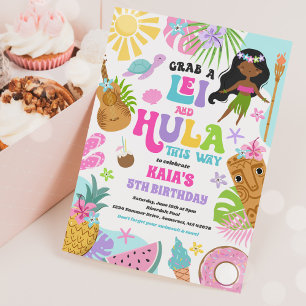 Hawaiian Luau Tropical Summer Bassäng Födelsedagsf Inbjudningar