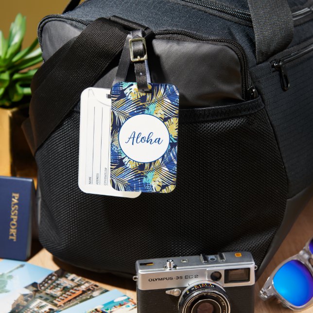 Hawaiian Luggage Tag Bagagebricka (Framsida & Baksida)