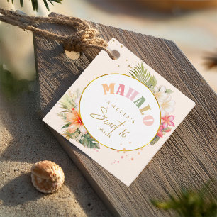 Hawaiian Mahalo Sweet sixteen Blommigt ID1092 Gåvor Etiketter