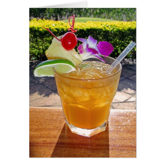 Hawaiian Mai Tai Hälsningskort (Framsidan)