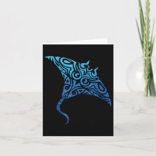 Hawaiian Manta Ray Tribal Polynesian Tatto Pacifi Kort