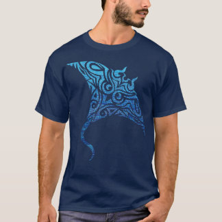 Hawaiian Manta Ray Tribal Polynesian Tatto Pacifi T Shirt
