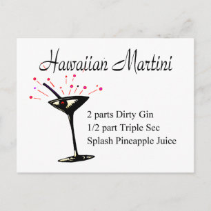 Hawaiian Martini Vykort