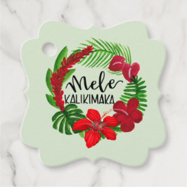 Hawaiian Mele Kalikimaka Gift Märkre Gåvor Etiketter