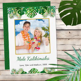 Hawaiian Mele Kalikimaka jul Ljus Photo Julkort
