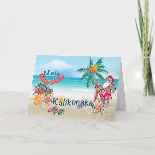 Hawaiian Mele Kalikimaka julkort Tack Kort