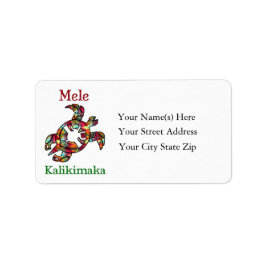 Hawaiian Mele Kalikimaka Returadress jul Adressetikett