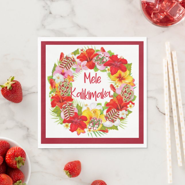 Hawaiian Mele Kalikimaka WAN Papper Napkins Pappersservett (Insitu)