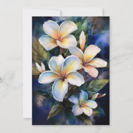 Hawaiian Midnight Plumeria Julkort