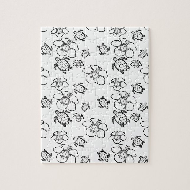 Hawaiian Mönster Vuxen Coloring Puzzle Pussel (Vertikal)