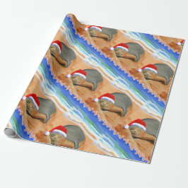 Hawaiian Munk Seal Mele Kalikimaka Wrapping Papper Presentpapper
