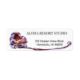 Hawaiian Orange - Reply Address Returadress Etikett