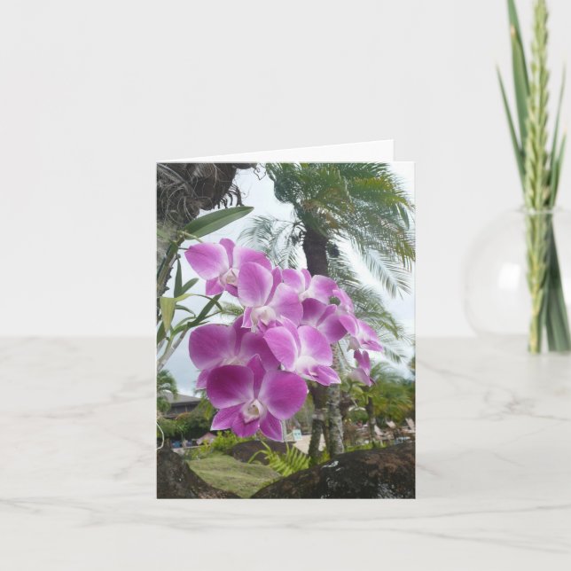 HAWAIIAN ORCHID - Tomt anteckningskort (Framsida)