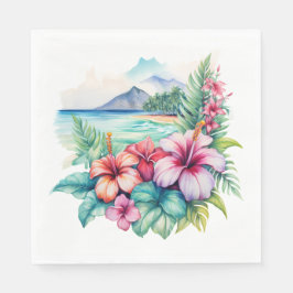 Hawaiian party napkins pappersservett
