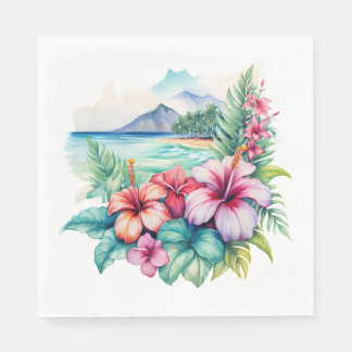 Hawaiian party napkins pappersservett
