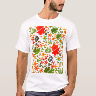 Hawaiian pattern t shirt