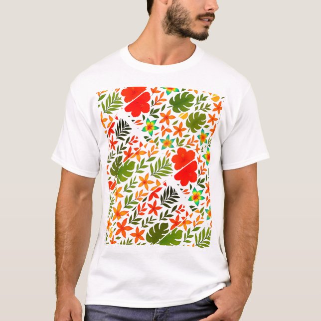 Hawaiian pattern t shirt (Framsida)