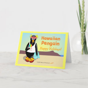 Hawaiian Penguin Julhälsningar kort