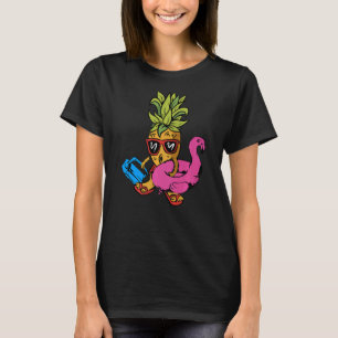Hawaiian Pineapple Flamingo Tropical aloha Beach G T Shirt