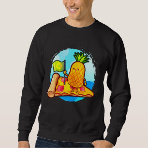 Hawaiian Pineapple Pizza Fruit Dish Canadian Fast Lång Ärmad Tröja