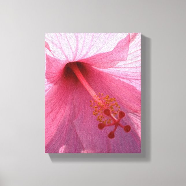 Hawaiian Pink Hibiscus Fine Art Photo Canvastryck (Framsida)