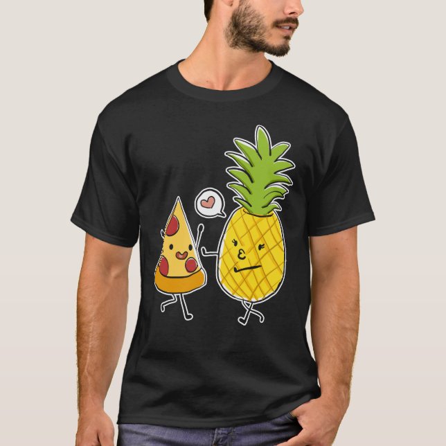 Hawaiian Pizza-segmentet som faller i Kärlek med e T Shirt (Framsida)
